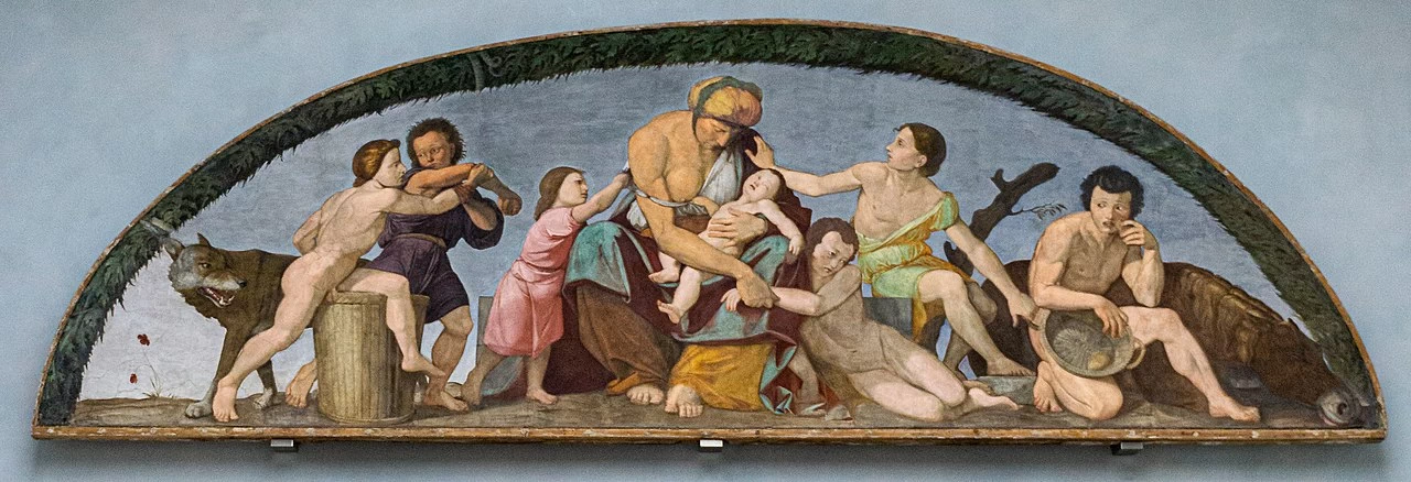 Friedrich Overbeck - I sette anni magri, Alte Nationalgalerie, Berlino., dettaglio